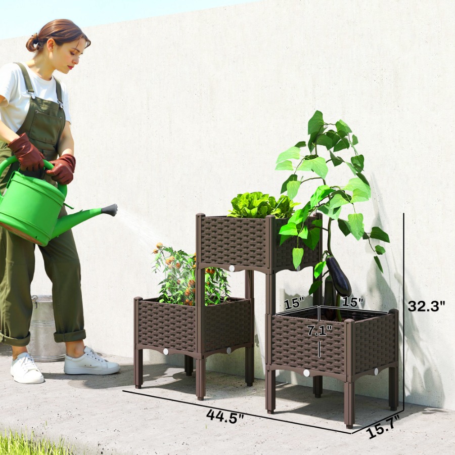 سرير زراعة مرتفع مصنوع من البل - مراجعة Self-Watering Planter وسعره