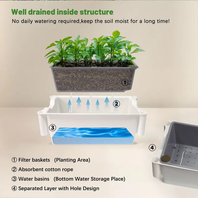 نظام زراعة عمودي متحرك بثلاثة  - مراجعة Self-Watering Planter وسعره