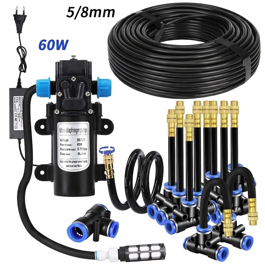 طقم رشاش بخرطوم PE 5/8 مم، مضخ - مراجعة Automatic Plant Waterer وسعره